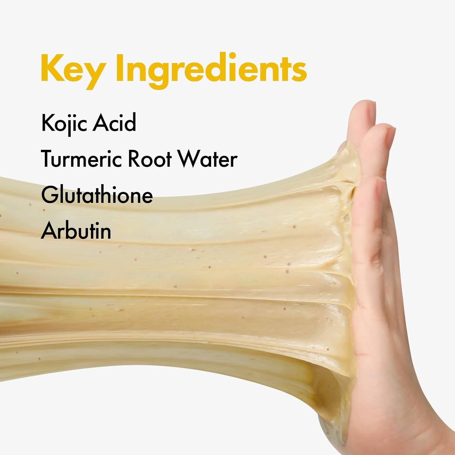 Kojic Acid Turmeric Face Wash with Niacinamide, Glutathione for Brightening and Dark Spot Care, Mochi Whip with Capsules for Dull, Uneven Skin Tone, Korean Skincare, 100 Ml / 3.38 Fl. Oz.